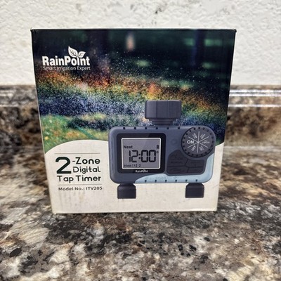 RainPoint 2-Zone Water Timer ITV205 Automatic Garden Hose Irrigation Controller