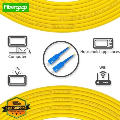 100m OS2 SC-SC Simplex Fiber Patch Cable, 9/125µm, LSZH