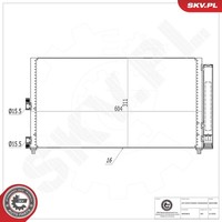 Kondensator Klimaanlage Esen SKV 86SKV080 Aluminium FüR Fiat Idea Punto Doblo
