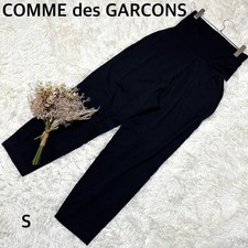 USED COMME DES GARCONS HIGH-WAISTED TAPERED PANTS, BLACK, SIZE SMALL, 1980S VE