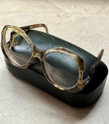 Diane von Furstenberg ARIA Round Eyeglasses Brown Plastic Frame Vintage 1970 s