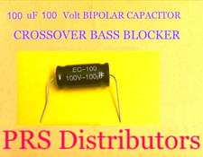 Capacitor 100 uF 100 Volt BIPOLAR BASS BLOCKER SPEAKER TWEETER CROSSOVER 1 Piece