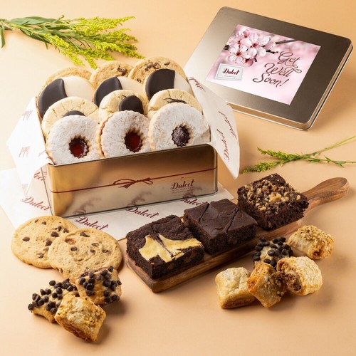 Dulcet Gift Baskets Assortment Tin Gift Box Delicious Gourmet Confection Gift - Picture 19 of 23