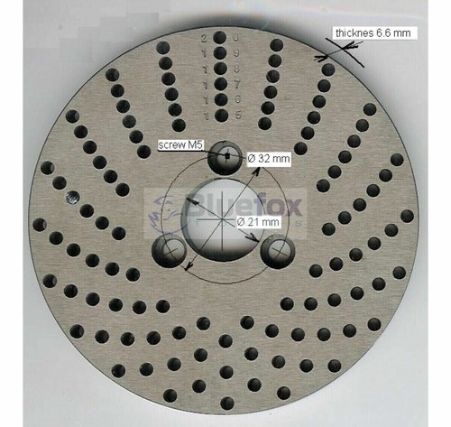 New Indexing Plate Set Dividing Plates Set for HV4 /HV6 Rotary Table h.q - 第 3/4 張圖片