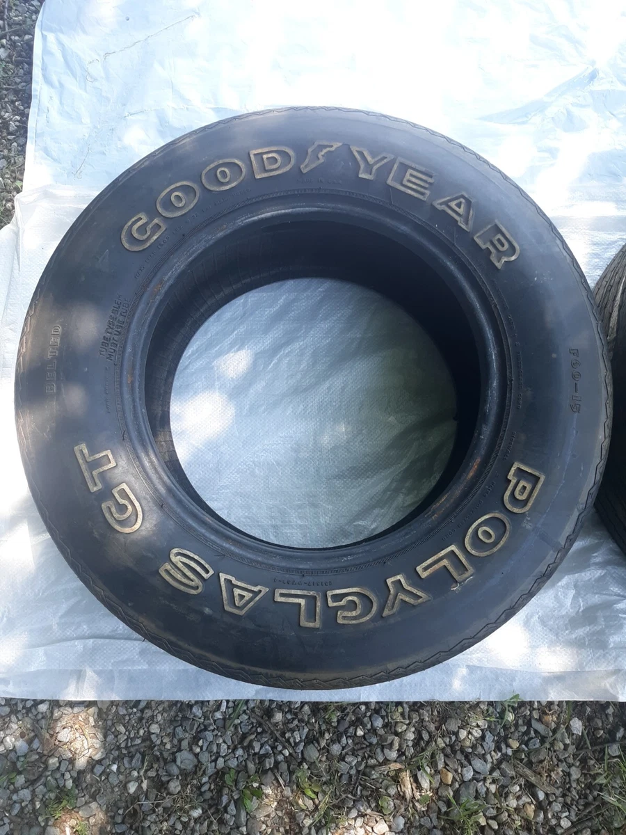 Goodyear 15 Inch Performance Tires, with Vintage Car Part for sale
