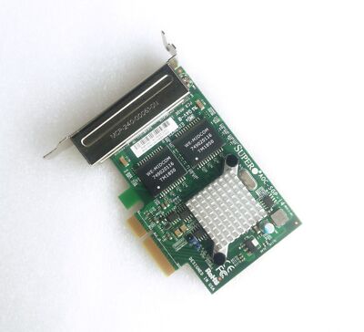 SUPERMICRO AOC-SGP-I4 (INTEL I350-T4V2) QUAD PORT Gigabit NIC w/BOTH BRACKETS