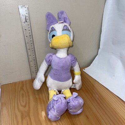Disney Store Daisy Duck Plush 16'' Super Soft Floppy Stuffed Animal Toy Cuddly
