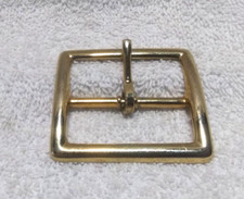 Gold Plated Non Rust Center Belt Buckle Great Vintage Condition