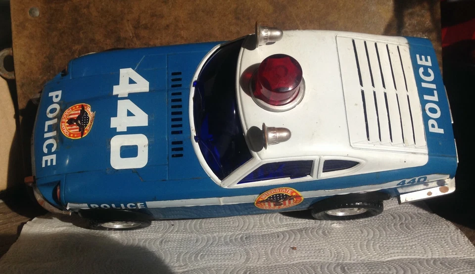 New Bright Nissan 280ZX Interstate Police Patrol Car 440 Bump And Go Used - Image 4 of 4