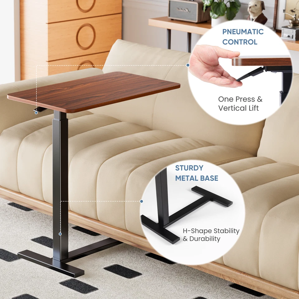 Escritorio de pie con desplazamiento en forma de C, mesa pequeña, mesa de comedor de altura ajustable Foto 4 de 4