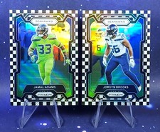 2023 Panini Prizm Jordyn Brooks Jamal Adams Black & White Checkerboard Seahawks