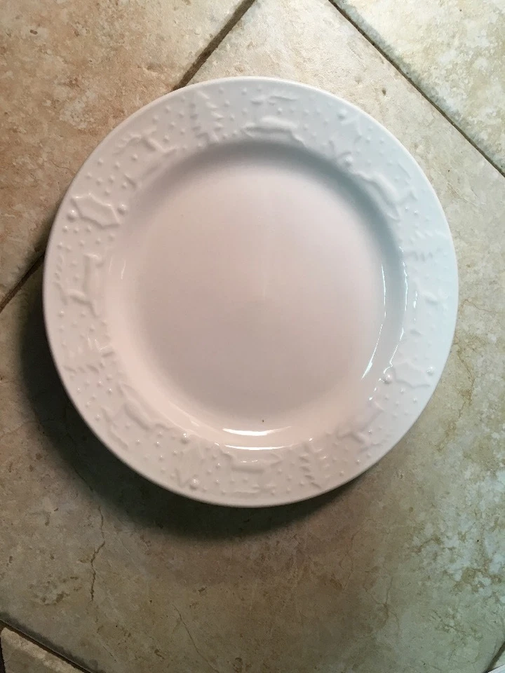 Белый фарфор рождественский обеденный набор сервировка для 4 - Изображение 3 из 4