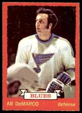 1973-74 O-PEE-CHEE LIGHT BACKS AB DEMARCO JR. ST. LOUIS BLUES #118 VGEX