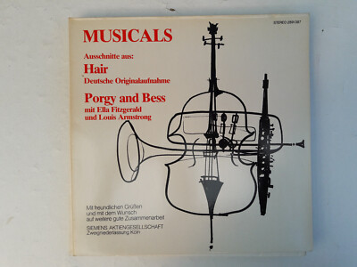 Schallplatte Vinyl LP, Hair Porgy and Bess, Armstrong Fitzgerald Siemens AG Köln
