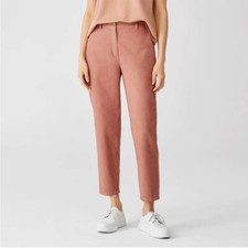 Eileen Fisher Organic Cotton Hemp Cropped Trousers Pants Women's size 8 Ethical