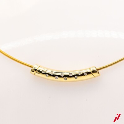 Niessing 18K Yellow Gold Pendant 14K Yellow Gold Diamonds 0.2ct TW/VS 42cm