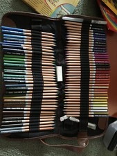 Madison watercolor colored pencils in roll up case new