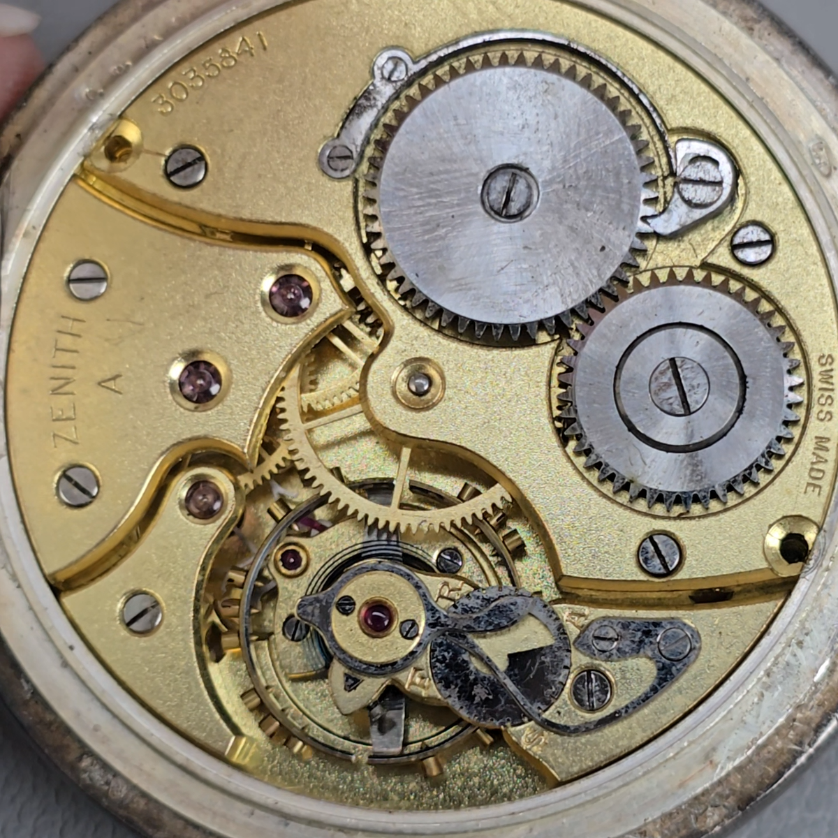 Antique Favre-Leuba & Co. Zenith Swiss Sub-Second Sterling Silver