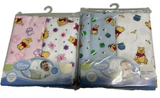 Disney Baby Receiving Blanket Duo Pack Winnie The Pooh Choice Blue Or Pink NOS