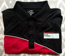 Red & Black XL Porsche Sales Training Polo Shirt Motor Sport
