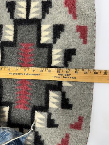 VTG Navajo Rug Textile Native American Indian Two Grey Hills Weaving ATQ 28x16" - Picture 6 of 6
