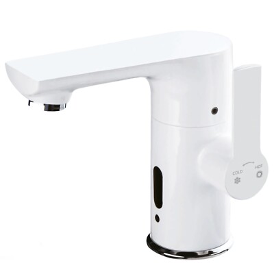 Infratap Calder Combined Automatic / Manual Armatur | Chrom Weiß Sensor IR Wasserhahn 