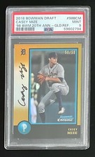 2020 Bowman Draft Chrome '98 20th CASEY MIZE Gold Refractor /50 PSA 9