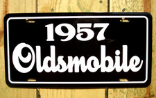 1957 Oldsmobile license plate car tag 55 Olds Super 88 Holiday 98 Fiesta Wagon