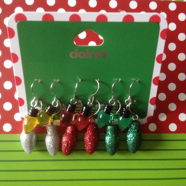 NWT Claire's Girls set of 6 Christmas Lights Drop Earrings Set eBay