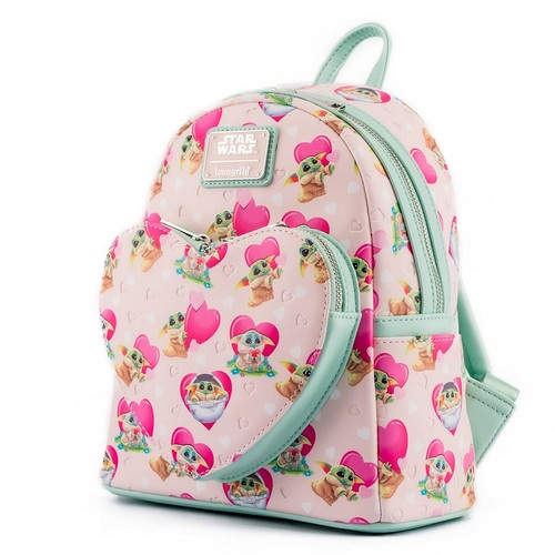 Loungefly The Mandalorian Grogu Valentines Mini-Backpack - NEW - Picture 3 of 6