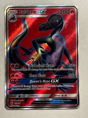 Salazzle GX 132/147 Full Art Holo Ultra Rare Pokémon Burning