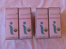 4 PACK Codeage Iodine + USDA Certified Organic, Vegan 2 fl oz (59.2 ml) $100 val