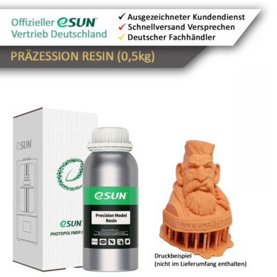 eSun Resin, Präzession Modellierung, 0,5kg, rot-orange, UV/LCD-Drucker 395-410nm