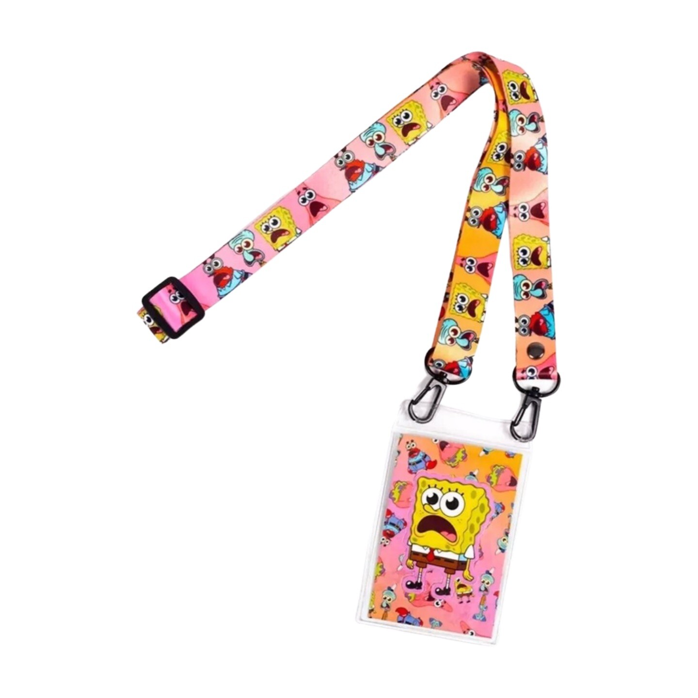 SpongeBob SquarePants Surprised Expressions ID Badge Holder Lanyard with Sticker