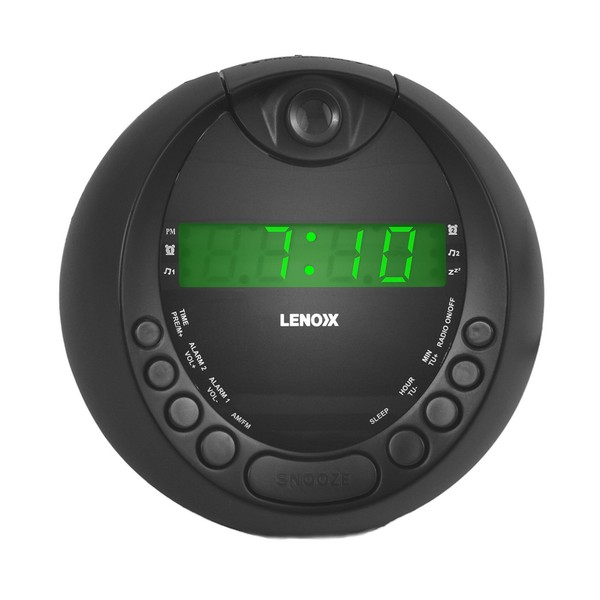 Lenoxx Electronics CR73 AM/FM Alarm Clock Radio Black for sale online