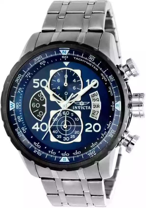 Invicta blue clearance dial chronograph watch