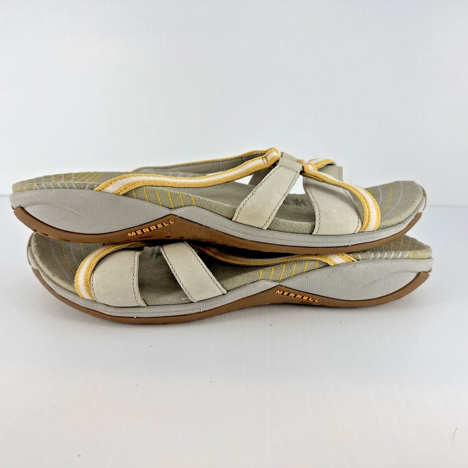 Sandalias Merrell Camellia para mujer talla 6 cuero amarillo J35594 forro plateado Foto 4 de 4