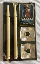 Vintage Ronson Stardust Varaflame 12&rdquo; Butane Candles and Holders, Very Rare.