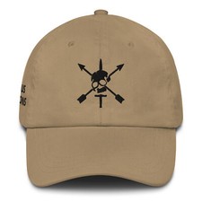 Nous Defions Embroidered Hat - text on right side of hat