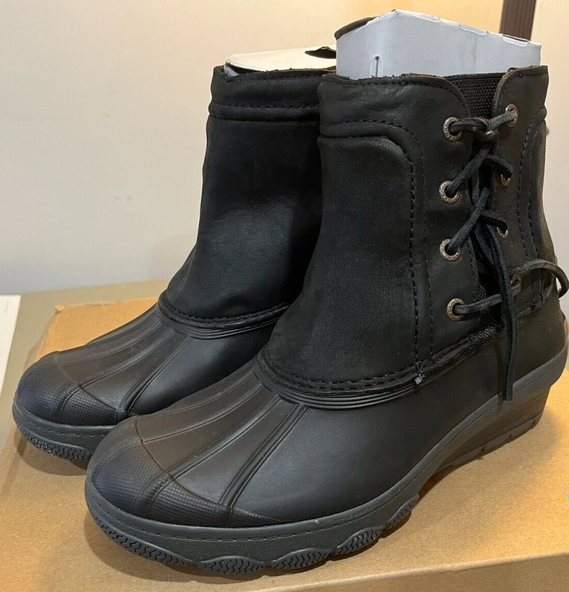 Women's saltwater wedge tide rain boot sale