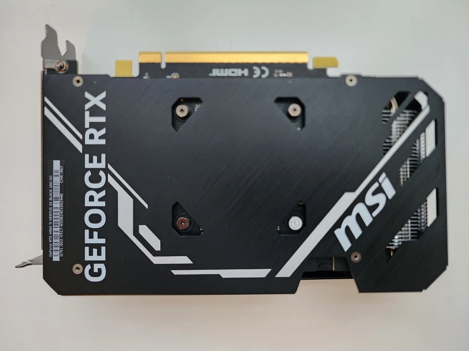 MSI RTX 4060 Ti VENTUS 2X BLACK OC 16GB GDDR6 4060ti - Image 3 of 4