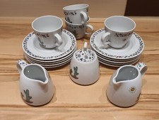 Winterling Tequila Kaktus Kaffeetasse & Untertasse, Milchkännchen, Zuckerdose