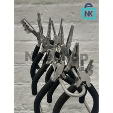 Jewelry Plier Set of 8 Pliers Black Eva Soft Grips with Stand