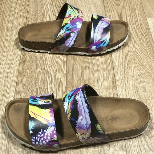 Biocomfort Floral Sliders Sandals Size UK 4 (eur37) Womenâs Made In Spain | eBay