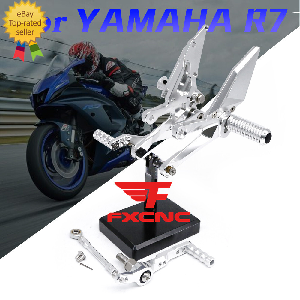 Yamaha R7 Gold Rear Set For Yamaha YZF R7 2021 2022 2023 2024 Silver CNC Rearset Footrest ...