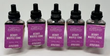 5 BATH & BODY WORKS BERRY WAFFLE CONE WALLFLOWER FRAGRANCE REFILL BULB PLUG IN