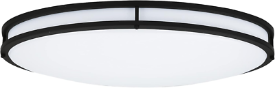 #ad Dimmable 24quot; Oval LED Flush Mount Light Matte Black 2800 Lumens 3 Colors $121.99