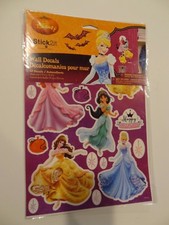 New Disney Princess Halloween Wall Decals Cinderella, Snow White, Ariel, Belle