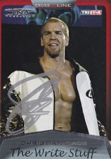 Christian Cage Signed 2008 TriStar TNA Cross Line Card #78 WWE Impact Wrestling