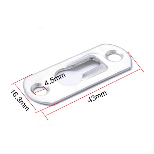 4 piezas sujetadores de suspensión de ojo de cerradura de metal para marcos de fotos gabinete 44 mm x 16 mm - Imagen 2 de 2